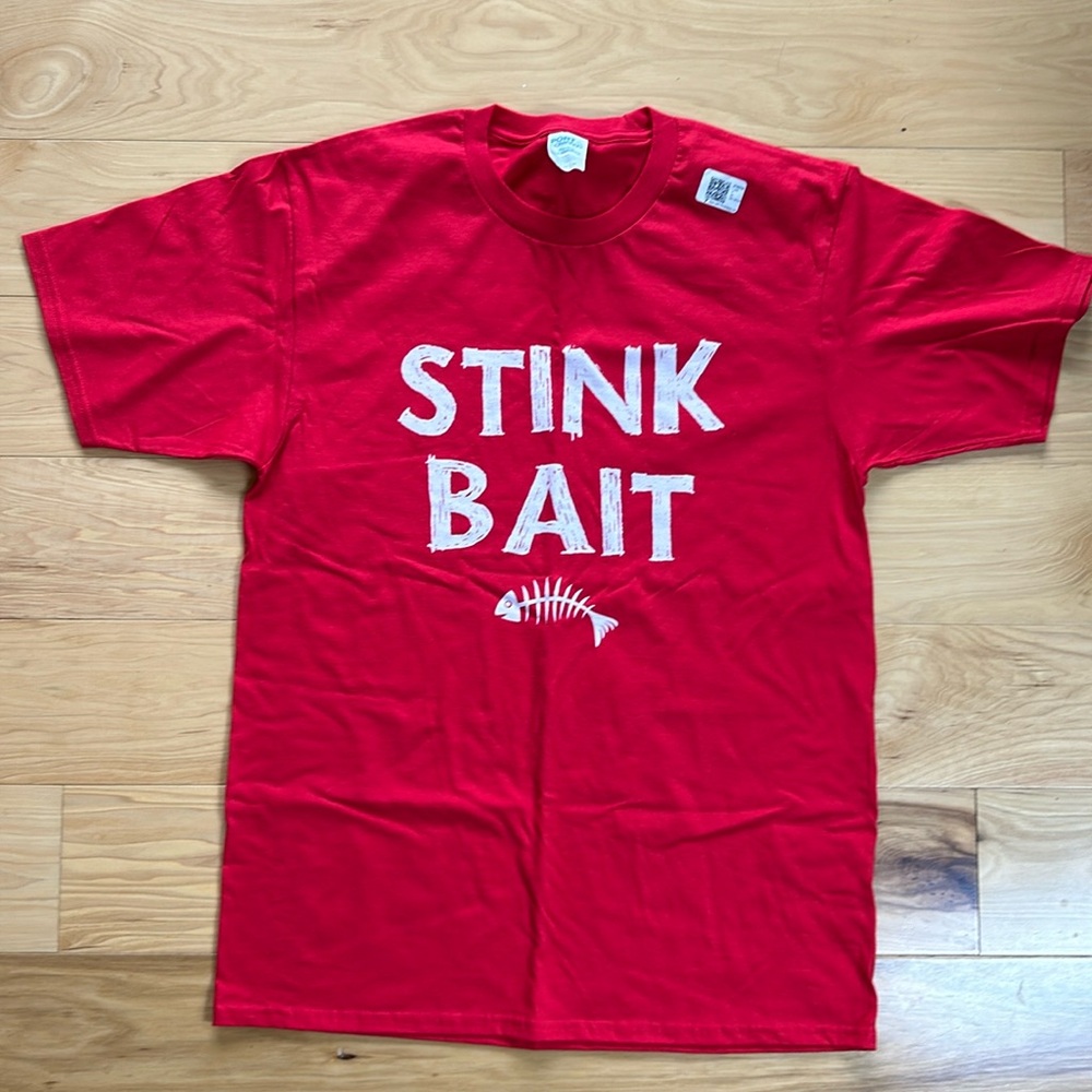 Stink Bait Red 100% Cotton T-Shirt | Size Large